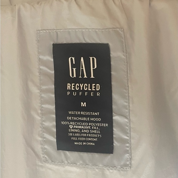 Gap Big Puff Cropped Jacket, Light Blue, Sz, Med. - Picture 13 of 16